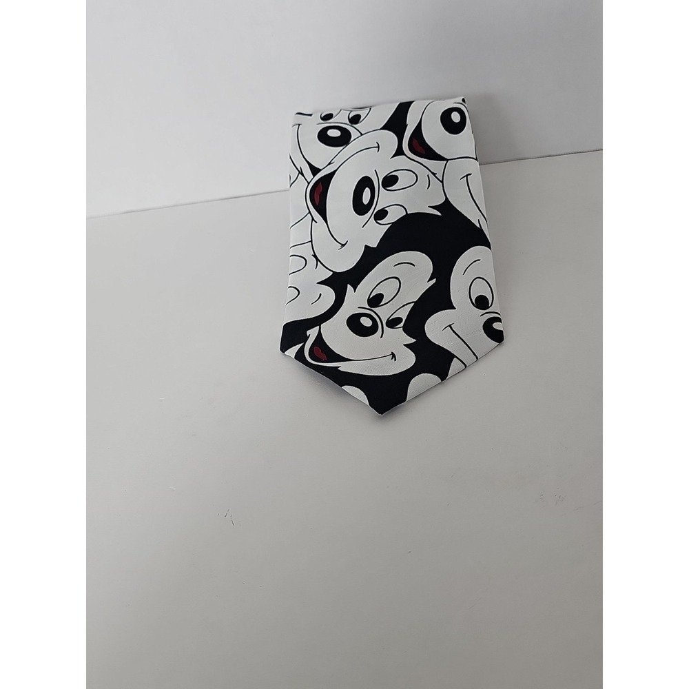Mickey Mouse Tie Disney By Balancine The Tie Works Face Collage Black White Red